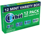 Orbit Sugarfree Gum, Mint Variety Box, 12 packs