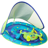 SwimWays Baby Spring Float Activity Center with Canopy - Inflatable Float for Children with Interactive Toys and UPF Sun Protection -  Octopus