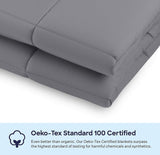 LUNA Weighted Blanket (5 lbs - 36x48 - Twin Size) – Organic Cooling Cotton & Premium Glass Beads – Heavy Cool Weighted Blanket – Dark Grey