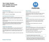 MOTOROLA MG7540 16x4 Cable Modem Plus AC1600 Dual Band Wi-Fi Gigabit Router with DFS, 686 Mbps Maximum DOCSIS 3.0