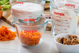 Pyrex Measuring Cups, 3-Piece, Clear