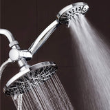 AquaDance 7" Premium High Pressure 3-Way Rainfall Combo for The Best of Both Worlds-Enjoy Luxurious Rain Showerhead a- Chrome Finish - 3328