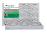 FilterBuy AFB Silver MERV 8 16x25x1 Pleated AC Furnace Air Filter, (Pack of 4 Filters), 100% produced in the USA.