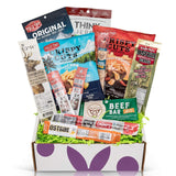 Beef Jerky Sampler Gift Box: Variety Of Healthy Beef Meat Sticks, Pork Rinds, Exotic Jerky, Epic Bars, Chomps Beef Sticks Perfect Care Package Gifts