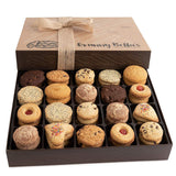Granny Bella's Cookie Gift Baskets, 52 Gourmet Handmade Cookies, Christmas Holiday Assortment Food Gifts, Prime Unique Box Delivery