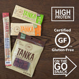 Bison Pemmican Meat Bars with Buffalo & Cranberries by Tanka, Gluten Free, Beef Jerky Alternative, Slow Smoked Original, 1 Oz, Pack of 6