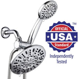 AquaDance 7" Premium High Pressure 3-Way Rainfall Combo for The Best of Both Worlds-Enjoy Luxurious Rain Showerhead a- Chrome Finish - 3328