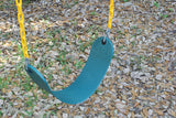 Jungle Gym Kingdom Swing Seat Heavy Duty 66" Chain Plastic Coated - Playground Swing Set Accessories Replacement with Snap Hooks (Green)