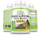 Chanca Piedra 800MG per Tablet - 120 Tablets Kidney Stone Crusher Gallbladder Support Peruvian Chanca Piedra Made in The USA