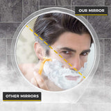 HoneyBull Fogless Shower Mirror for Shaving | Shatterproof with Suction, Swivel & Razor Hook