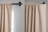 AmazonBasics Room Darkening Curtain Rod - 28" to 48", Black