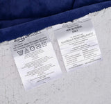 AmazonBasics Ultra-Soft Micromink Sherpa Comforter Bed Set - Twin, Navy Blue