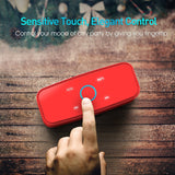 DOSS SoundBox Bluetooth Speaker, Portable Wireless Bluetooth 4.0 Touch Speakers - red