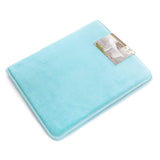 Clara Clark Non Slip Memory Foam Tub-Shower Bath Rug Set, Includes 1 Small Size 17 x 24 in. 1 Large Size 20 X 32 in. - Aqua Light Blue