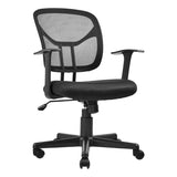 AmazonBasics Mid-Back Desk Office Chair with Armrests - Mesh Back, Swivels - Black