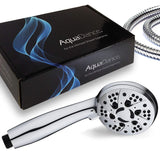 AquaDance High Pressure 6-Setting 3.5" Chrome Face Handheld Shower with Hose for the Ultimate Shower Experience! Officially Independently Tested