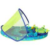SwimWays Baby Spring Float Activity Center with Canopy - Inflatable Float for Children with Interactive Toys and UPF Sun Protection -  Octopus