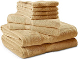 Utopia Towels 8 Piece Towel Set, Beige, 2 Bath Towels, 2 Hand Towels, and 4 Washcloths