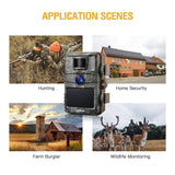 Campark Trail Camera 14MP 1080P HD Outdoor Game Hunting Cam 940nm Security Night Vision Motion Activated Cameras with 2.4" LCD and IP66 Waterproof
