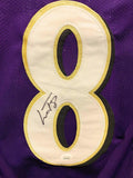 Lamar Jackson Baltimore Ravens Signed Autograph Purple Custom Jersey