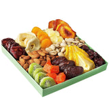 Holiday Nut and Dried Fruit Gift Basket, Healthy Gourmet Snack Christmas Food Box