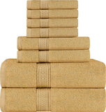 Utopia Towels 8 Piece Towel Set, Beige, 2 Bath Towels, 2 Hand Towels, and 4 Washcloths