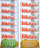 Whisps Cheese Crisps Single Serve 12 ct Variety Pack |Back to School Snack, Keto Snack, No Gluten, No Sugar, Low Carb, High Protein (12 x 0.63oz)
