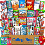 College Box Care Package (45 Count) Snacks Cookies Bars Chips Candy Ultimate Variety Gift Box Pack Assortment Basket Bundle Mixed Sampler Treats
