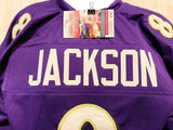 Lamar Jackson Baltimore Ravens Signed Autograph Purple Custom Jersey