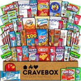 CraveBox Care Package (60 Count) Snacks Cookies Bars Chips Candy Ultimate Variety Gift Box Pack Assortment Basket Bundle Mixed Bulk Sampler Treats