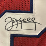 Autographed/Signed Jim Kelly Buffalo Red Football Jersey JSA COA