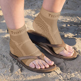 TechWare Pro Ankle Brace Compression Sleeve - Relieves Achilles Tendonitis,Joint Pain. Plantar Fasciitis Foot Sock with Arch Support. Injury Recovery