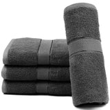 Ariv Collection Premium Bamboo Cotton Bath Towels - Natural, Ultra Absorbent and Eco-Friendly 30" X 52" (Grey) (4 piece set)