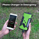 RunningSnail Solar Crank NOAA Weather Radio for Emergency with AM/FM, Flashlight, Reading Lamp and 2000mAh Power Bank